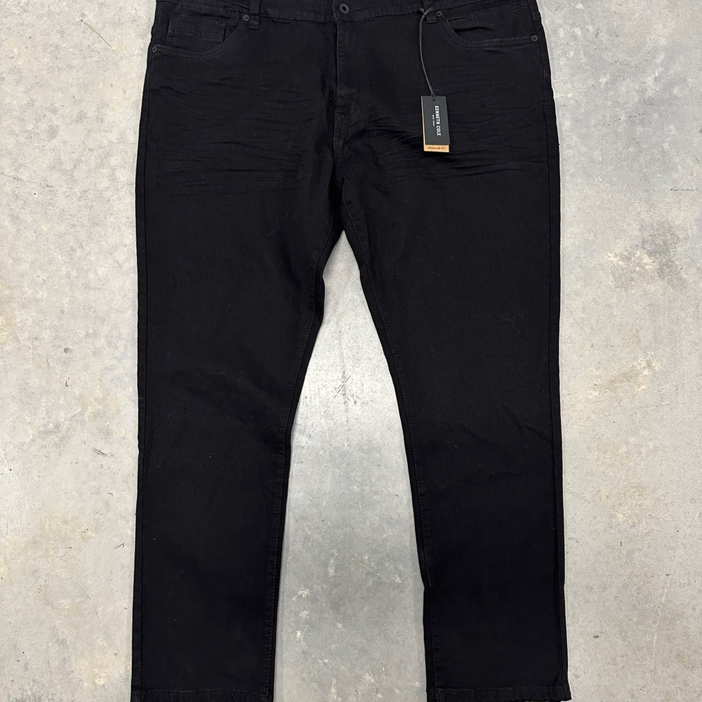 Kenneth Cole New York Black Regular Fit Jeans 44x32 NWT